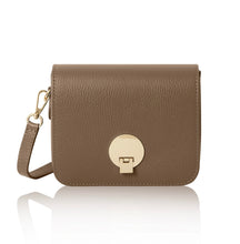 Load image into Gallery viewer, Gold Leather Front Closure Bag
