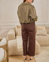 Load image into Gallery viewer, Khaki Funnel Trench Bomber Jacket
