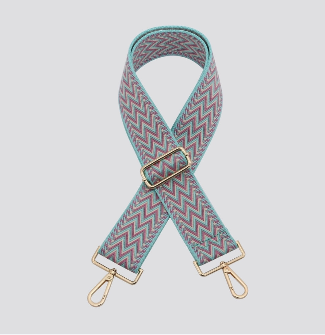 Turquoise Multi Colour Bag Strap